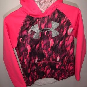 Under Armour Girls Pink Thermal Hoodie